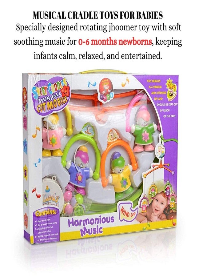 Mallexo ألعاب خشخيشة موسيقية من ماليكسو للأطفال حديثي الولادة من عمر 0 إلى 6 أشهر | لعبة معلقة على شكل مهد تعمل بالمفتاح | موسيقى هادئة للأطفال الرضع | ألعاب للأطفال، هدايا عيد ميلاد للأولاد والبنات (موبايل سرير) - Image 2